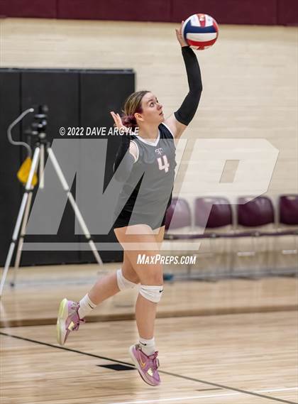Thumbnail 3 in Crimson Cliffs vs. Park City (5A/6A Volleyball Challenge) photogallery.