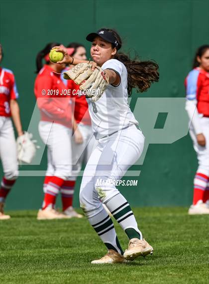 Thumbnail 3 in Reagan [Ronald] vs Antonian Prep (NEISD Softball Tournament) photogallery.