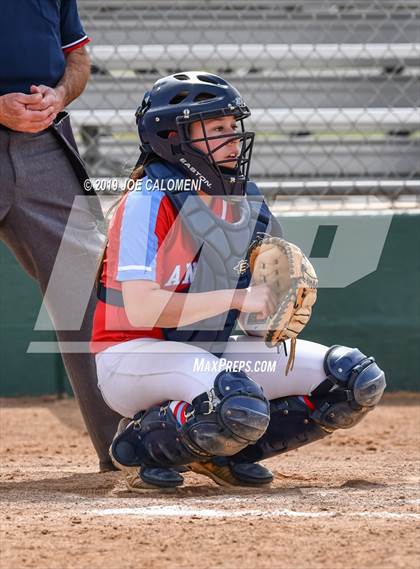 Thumbnail 1 in Reagan [Ronald] vs Antonian Prep (NEISD Softball Tournament) photogallery.