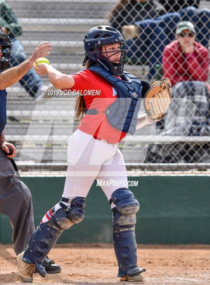 Thumbnail 2 in Reagan [Ronald] vs Antonian Prep (NEISD Softball Tournament) photogallery.