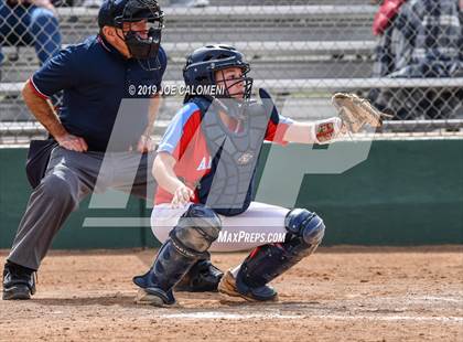 Thumbnail 2 in Reagan [Ronald] vs Antonian Prep (NEISD Softball Tournament) photogallery.