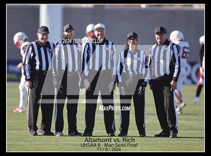 Thumbnail 1 in Rich vs. Altamont (UHSAA 8 Man Semifinal) photogallery.