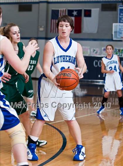 Thumbnail 2 in Fort Bend Baptist vs. Lutheran North (TAPPS District 4-4A Basketball Tournament) photogallery.