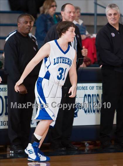 Thumbnail 3 in Fort Bend Baptist vs. Lutheran North (TAPPS District 4-4A Basketball Tournament) photogallery.