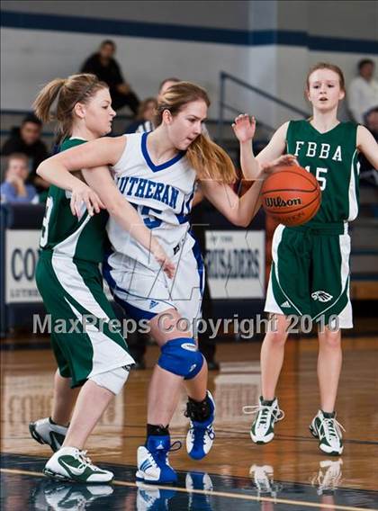 Thumbnail 1 in Fort Bend Baptist vs. Lutheran North (TAPPS District 4-4A Basketball Tournament) photogallery.