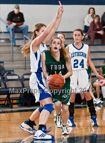 Thumbnail 3 in Fort Bend Baptist vs. Lutheran North (TAPPS District 4-4A Basketball Tournament) photogallery.