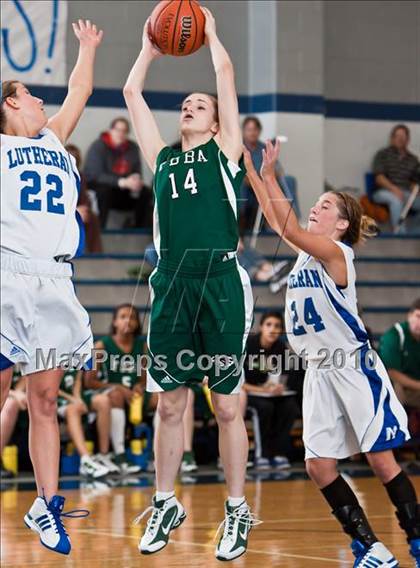 Thumbnail 2 in Fort Bend Baptist vs. Lutheran North (TAPPS District 4-4A Basketball Tournament) photogallery.