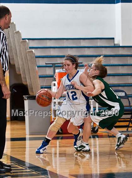 Thumbnail 3 in Fort Bend Baptist vs. Lutheran North (TAPPS District 4-4A Basketball Tournament) photogallery.