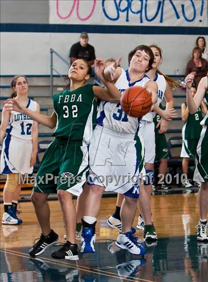 Thumbnail 2 in Fort Bend Baptist vs. Lutheran North (TAPPS District 4-4A Basketball Tournament) photogallery.