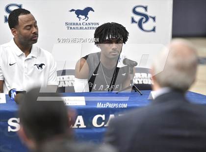 Thumbnail 3 in Sierra Canyon Basketball Media Day - Boys  photogallery.