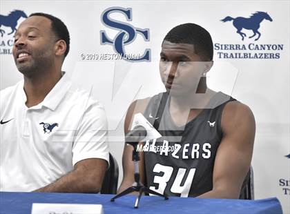 Thumbnail 1 in Sierra Canyon Basketball Media Day - Boys  photogallery.
