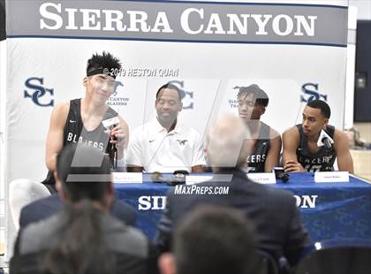Thumbnail 3 in Sierra Canyon Basketball Media Day - Boys  photogallery.