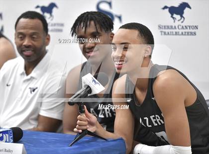 Thumbnail 2 in Sierra Canyon Basketball Media Day - Boys  photogallery.