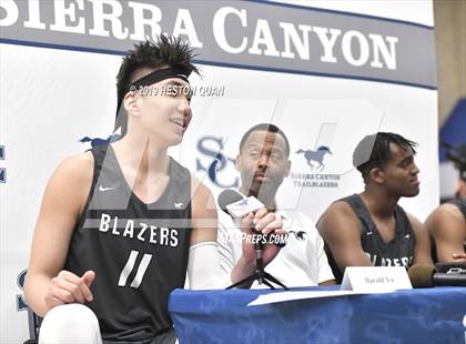Thumbnail 2 in Sierra Canyon Basketball Media Day - Boys  photogallery.