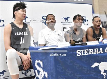 Thumbnail 2 in Sierra Canyon Basketball Media Day - Boys  photogallery.