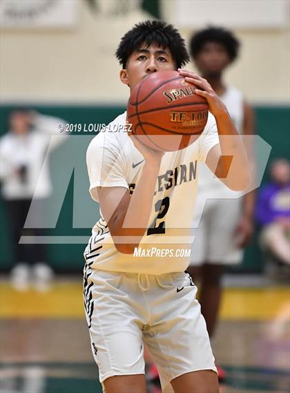 Thumbnail 2 in Salesian College Preparatory vs. Etiwanda (The Classic at Damien) photogallery.