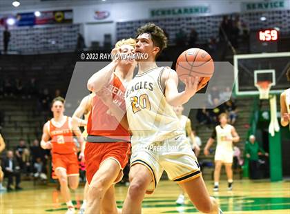 Thumbnail 2 in Hamilton Heights vs. Delta (IHSAA 3A Section 24 Semifinal) photogallery.