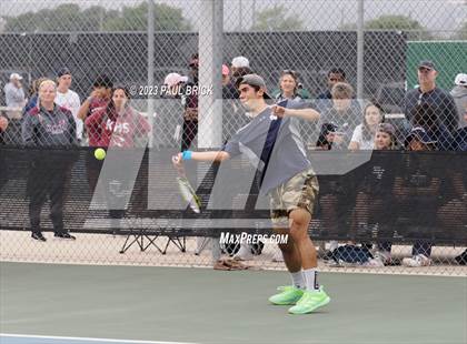Thumbnail 2 in UIL 5A Tennis Boys and Mixed Doubles Semifinals photogallery.