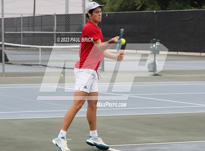 Thumbnail 1 in UIL 5A Tennis Boys and Mixed Doubles Semifinals photogallery.