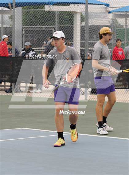 Thumbnail 2 in UIL 5A Tennis Boys and Mixed Doubles Semifinals photogallery.
