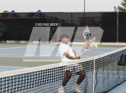 Thumbnail 1 in UIL 5A Tennis Boys and Mixed Doubles Semifinals photogallery.