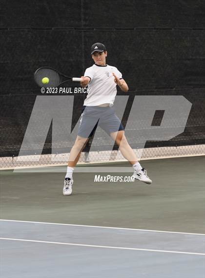 Thumbnail 3 in UIL 5A Tennis Boys and Mixed Doubles Semifinals photogallery.