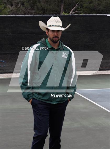 Thumbnail 3 in UIL 5A Tennis Boys and Mixed Doubles Semifinals photogallery.