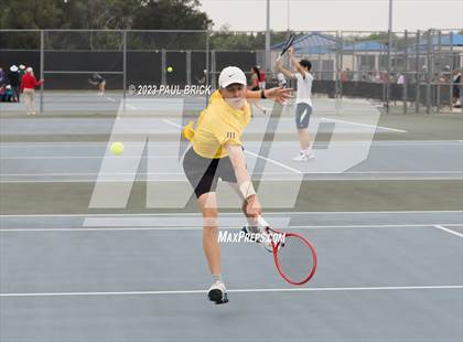 Thumbnail 2 in UIL 5A Tennis Boys and Mixed Doubles Semifinals photogallery.