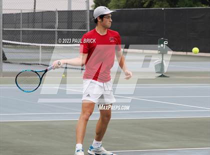 Thumbnail 3 in UIL 5A Tennis Boys and Mixed Doubles Semifinals photogallery.