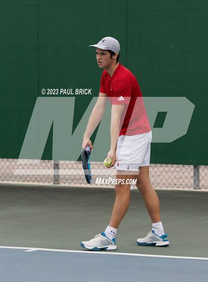 Thumbnail 2 in UIL 5A Tennis Boys and Mixed Doubles Semifinals photogallery.