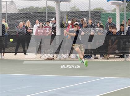 Thumbnail 2 in UIL 5A Tennis Boys and Mixed Doubles Semifinals photogallery.