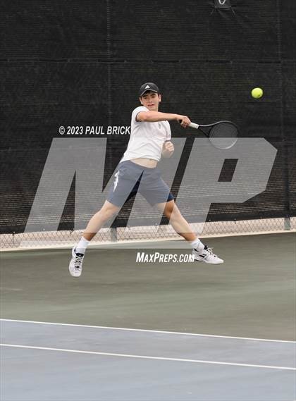 Thumbnail 1 in UIL 5A Tennis Boys and Mixed Doubles Semifinals photogallery.