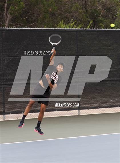 Thumbnail 1 in UIL 5A Tennis Boys and Mixed Doubles Semifinals photogallery.