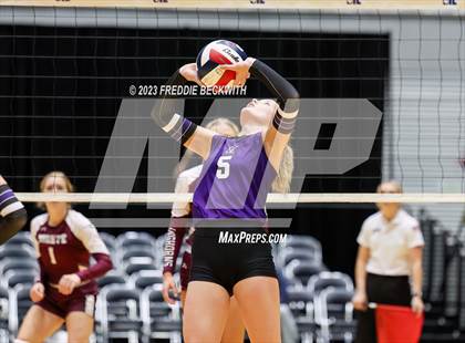 Thumbnail 1 in Harrold vs. Bronte (UIL 1A Volleyball Semi-Final) photogallery.