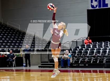 Thumbnail 3 in Harrold vs. Bronte (UIL 1A Volleyball Semi-Final) photogallery.