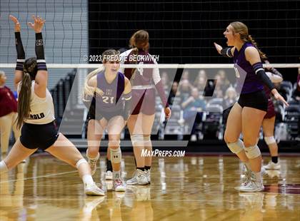 Thumbnail 2 in Harrold vs. Bronte (UIL 1A Volleyball Semi-Final) photogallery.