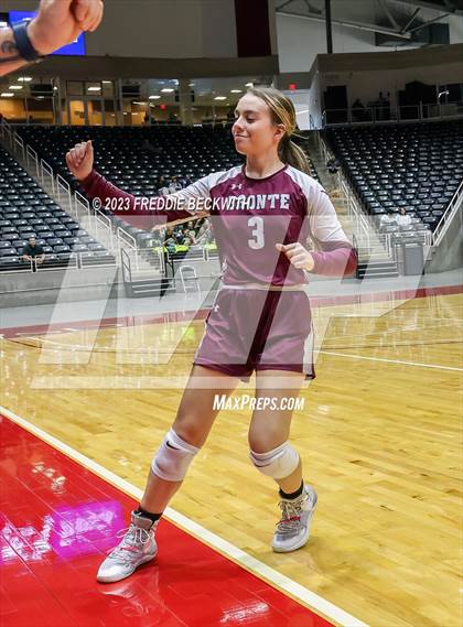 Thumbnail 2 in Harrold vs. Bronte (UIL 1A Volleyball Semi-Final) photogallery.
