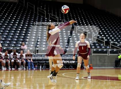 Thumbnail 3 in Harrold vs. Bronte (UIL 1A Volleyball Semi-Final) photogallery.