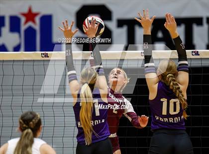 Thumbnail 1 in Harrold vs. Bronte (UIL 1A Volleyball Semi-Final) photogallery.