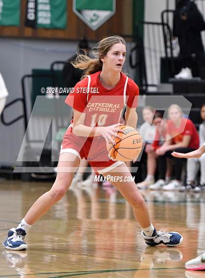 Thumbnail 1 in Cathedral Catholic vs. Perry (St. Mary's MLK Showcase) photogallery.