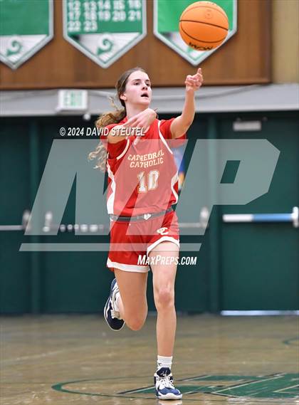 Thumbnail 1 in Cathedral Catholic vs. Perry (St. Mary's MLK Showcase) photogallery.