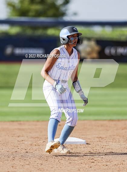 Thumbnail 3 in South @ Orcutt Academy (CIF CS Softball Championships-Division 6) photogallery.