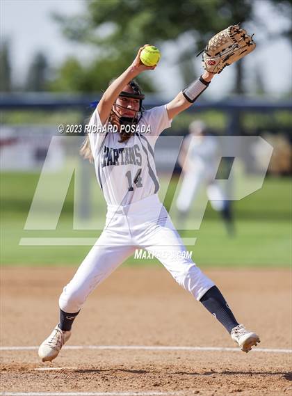 Thumbnail 2 in South @ Orcutt Academy (CIF CS Softball Championships-Division 6) photogallery.
