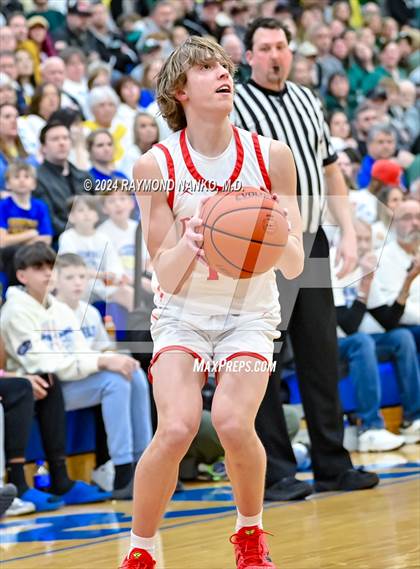 Thumbnail 1 in New Palestine vs. Pendleton Heights (IHSAA 4A Section 9 Semifinal) photogallery.