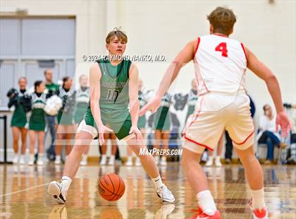 Thumbnail 1 in New Palestine vs. Pendleton Heights (IHSAA 4A Section 9 Semifinal) photogallery.