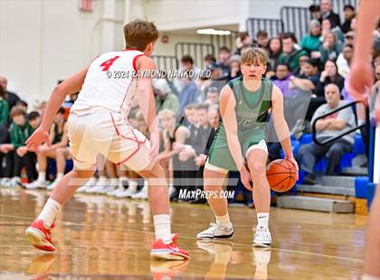 Thumbnail 2 in New Palestine vs. Pendleton Heights (IHSAA 4A Section 9 Semifinal) photogallery.