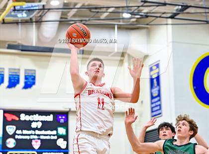 Thumbnail 1 in New Palestine vs. Pendleton Heights (IHSAA 4A Section 9 Semifinal) photogallery.