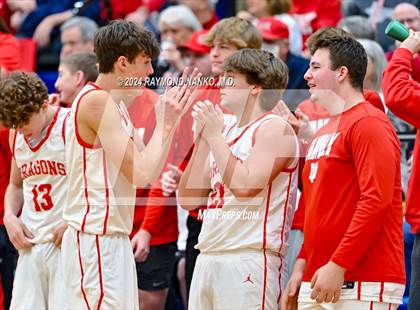 Thumbnail 3 in New Palestine vs. Pendleton Heights (IHSAA 4A Section 9 Semifinal) photogallery.
