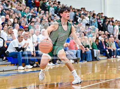 Thumbnail 2 in New Palestine vs. Pendleton Heights (IHSAA 4A Section 9 Semifinal) photogallery.