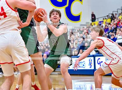 Thumbnail 1 in New Palestine vs. Pendleton Heights (IHSAA 4A Section 9 Semifinal) photogallery.
